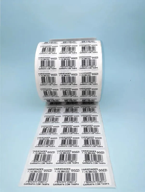 Etiqueta em papel couché Etiqueta em papel couché
